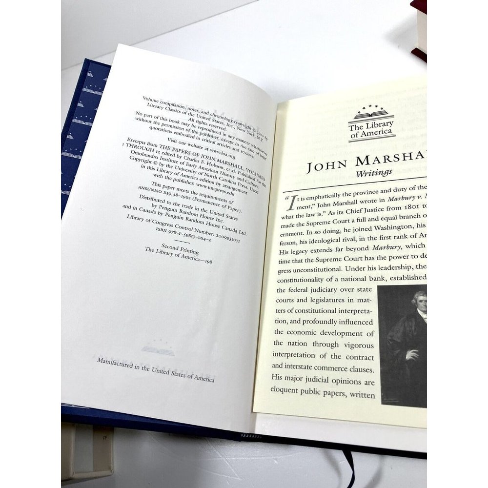 MARSHALL Writings & Abigail Adams Letters Library of America Books & Slip Covers - Picture 9 of 10